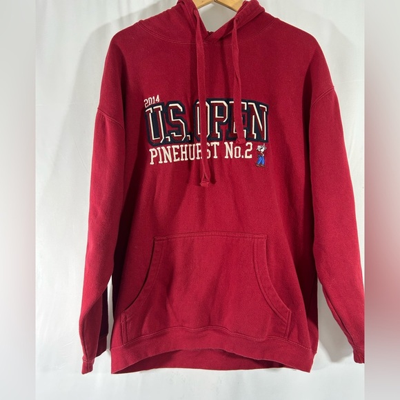 US Open Pinehurst No 2, 2014 Maroon White and Blue Sweatshirt Hoodie XL - Picture 1 of 11